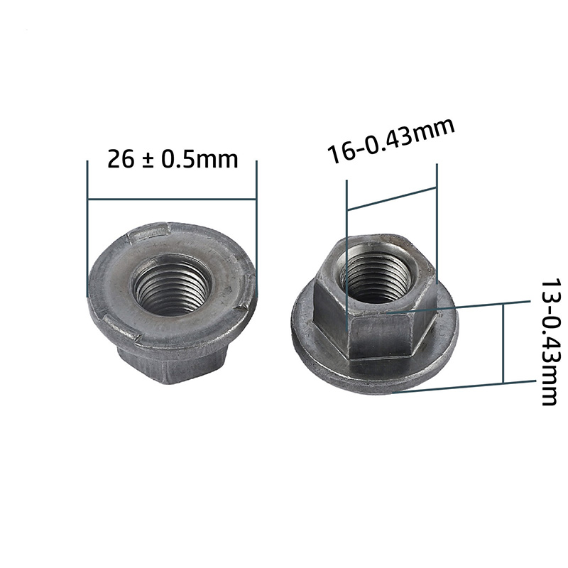 hex weld ລັອກແກ່ນດ້ວຍ flange
