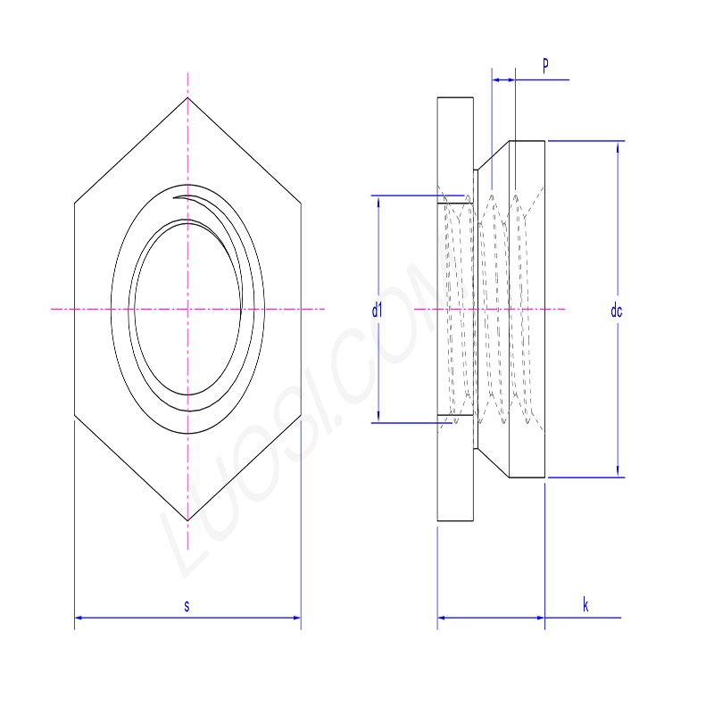 Heat treated stainless steel UN insert nut Heat treated stainless steel UN insert nut