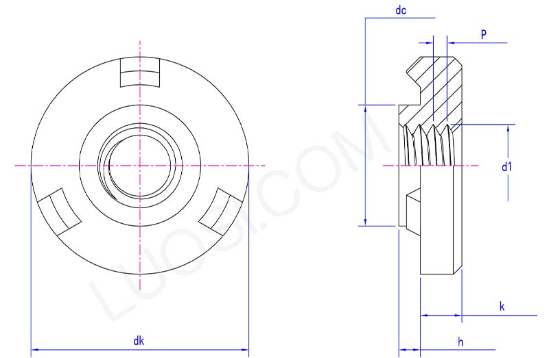 stainless steel self locating projection weld nut parameter