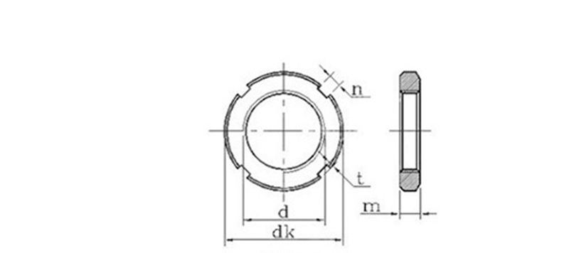 Positively Locking Slotted Locking Round Nut
