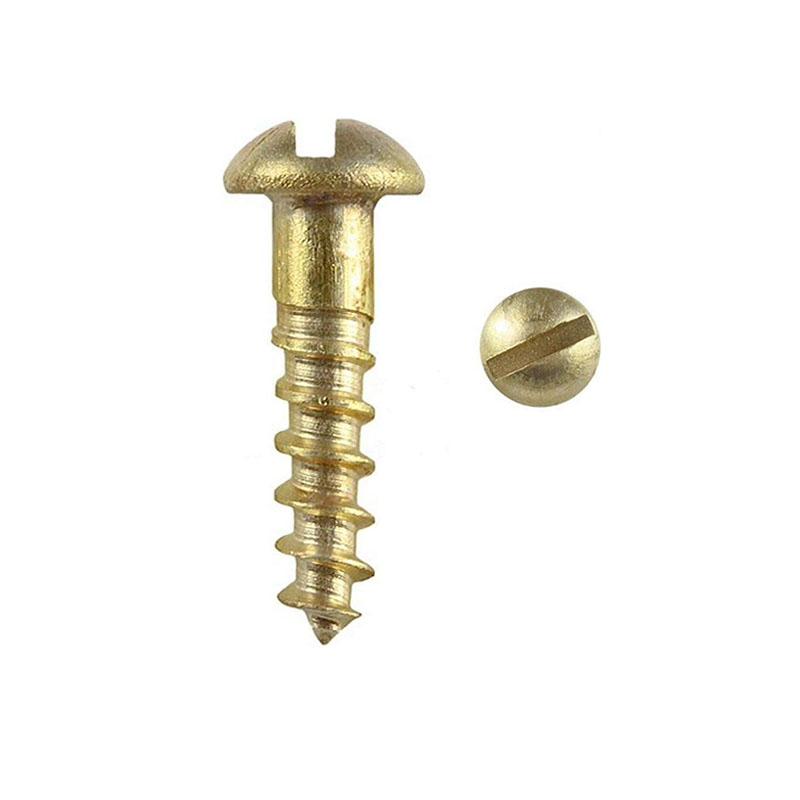 Round Head Slotted Screws ໄມ້ Silicon Bronze