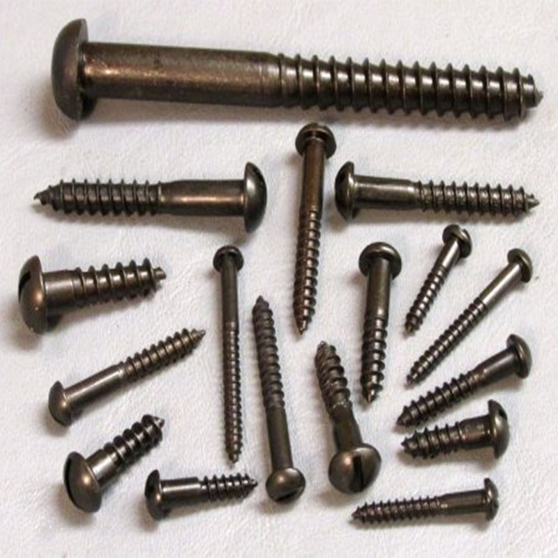 Slotted Round Head Steel Screws ໄມ້