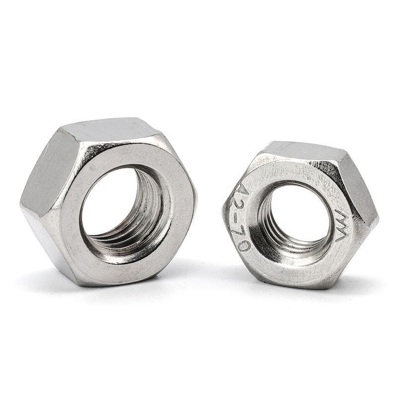 ຫມາກໄມ້ hexagon ບາງໆມີກະທູ້ pitch ດີ