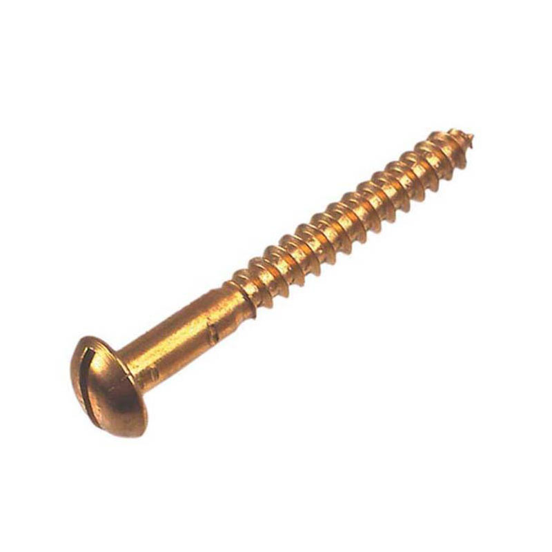 ໄມ້ Screw Slotted Round ຫົວທອງເຫຼືອງ